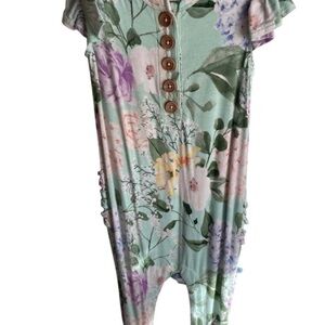 9/12 Months Posh Peanut Floral Romper